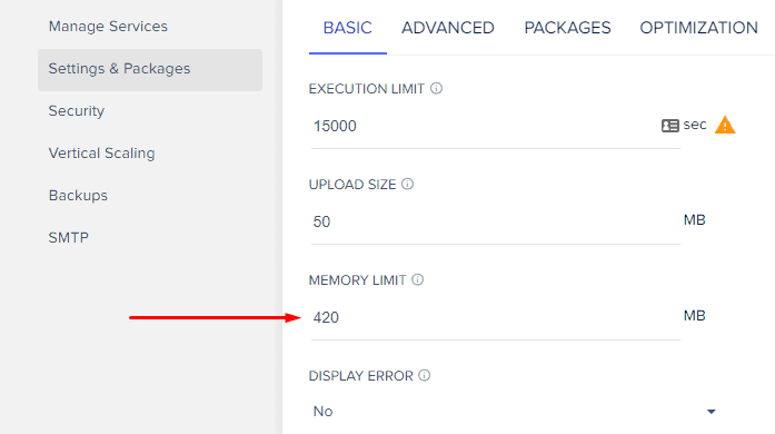 Increasing PHP memory limit on Cloudways