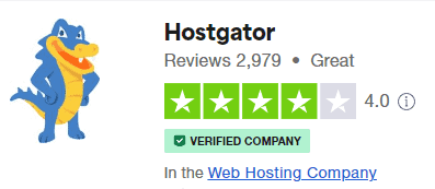 HostGator Trustpilot rating