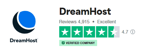 DreamHost Trustpilot Rating