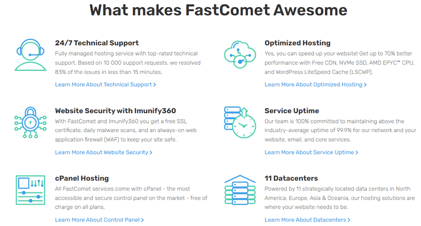 FastComet Features